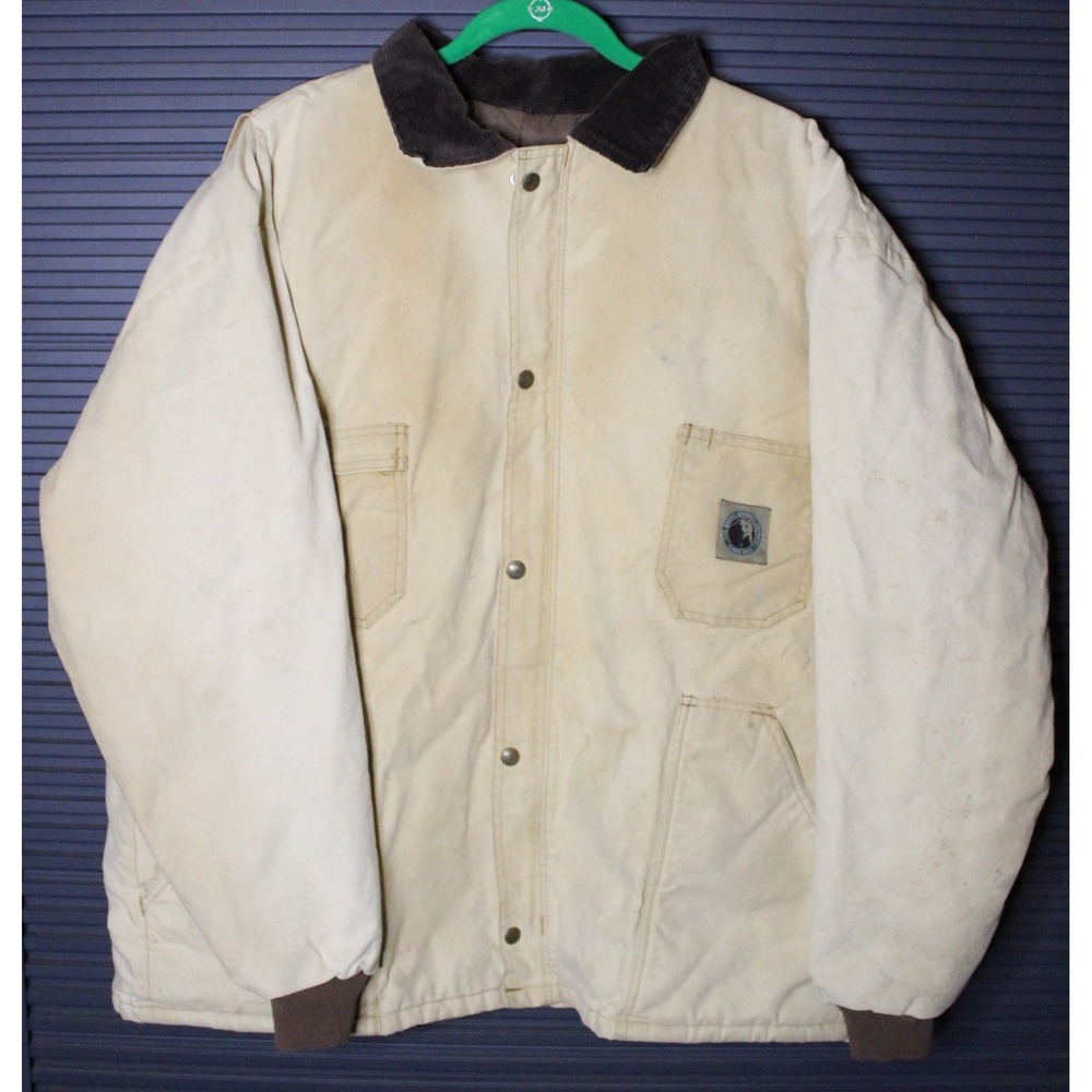 Berne Jacket Mens XXL Tall Tan Bercowear CH415BDR Chore Coat Canvas Workwear